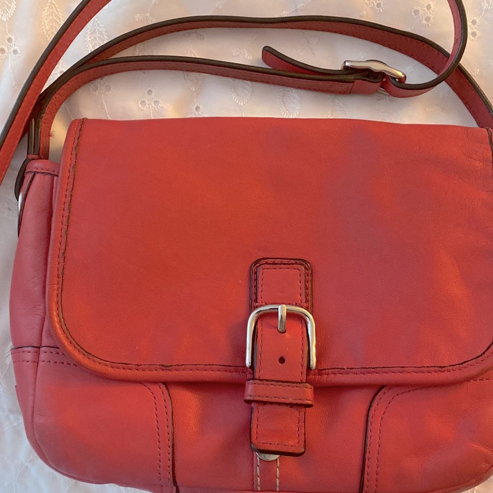 Pink Coach crossbody bag
